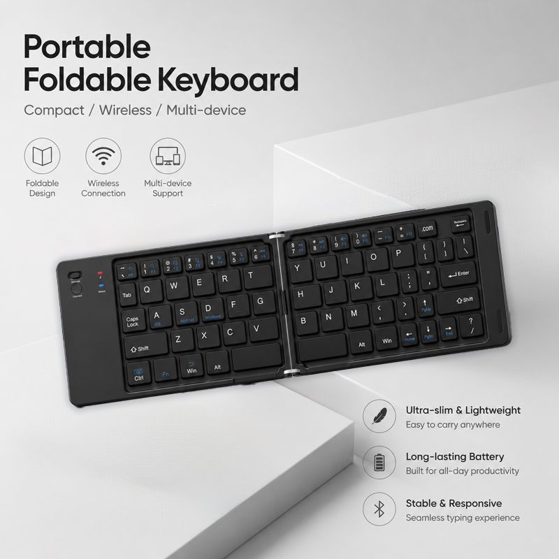 XTSTAR K023 Foldable Wireless Keyboard - Foldable Keyboard - XTSTAR