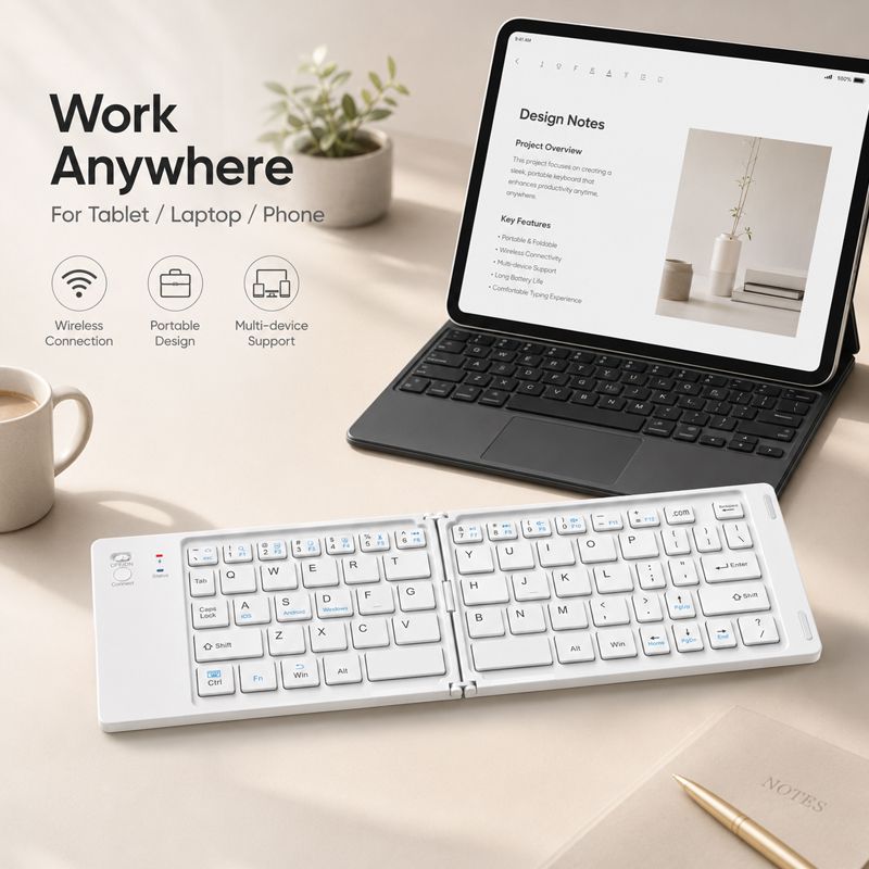 XTSTAR K023 Foldable Wireless Keyboard - Foldable Keyboard - XTSTAR