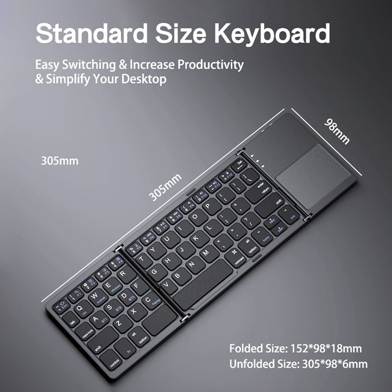 XTSTAR K027 Foldable Wireless Keyboard - Foldable Keyboard - XTSTAR