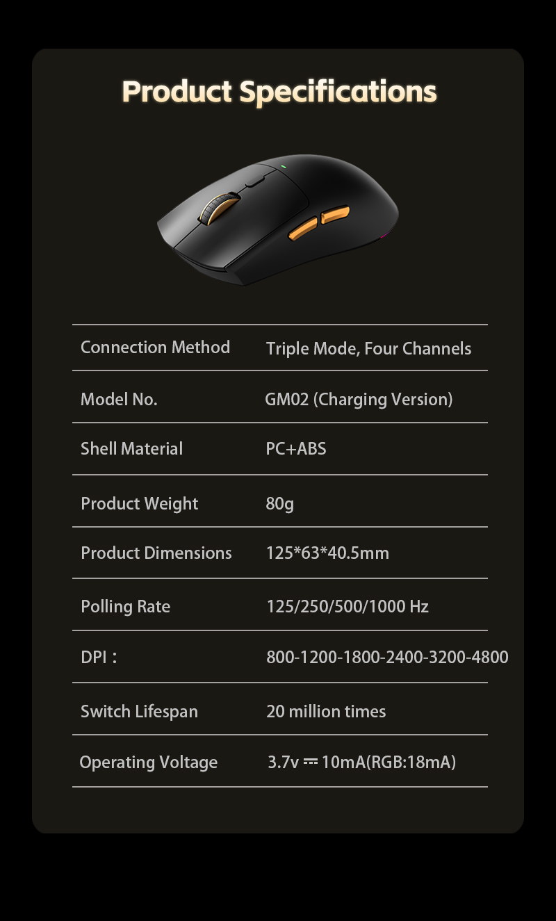 XTSTAR GM02 Gaming Mouse - product detail 11