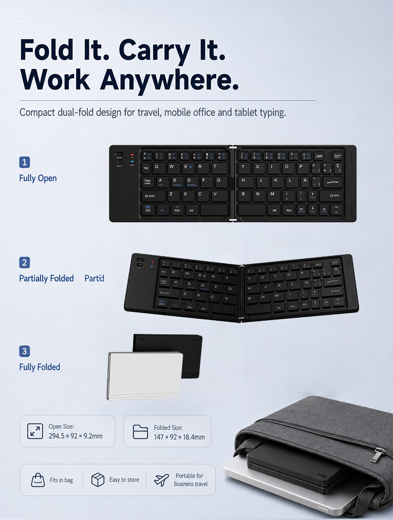 XTSTAR K023 Foldable Wireless Keyboard - product detail 03
