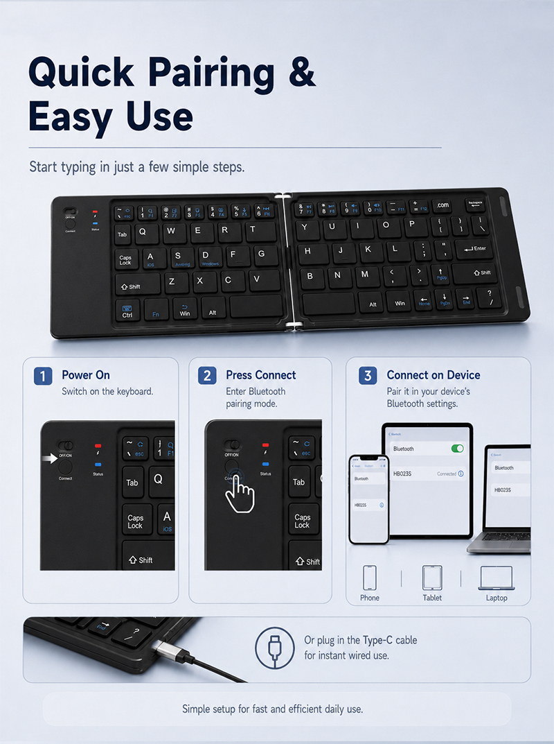 XTSTAR K023 Foldable Wireless Keyboard - product detail 11